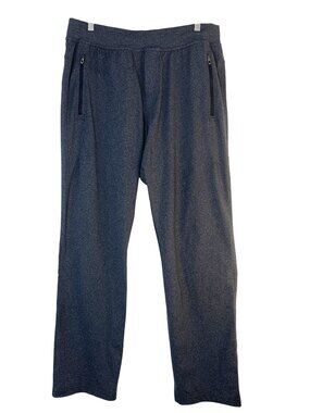 Lululemon Mens Athletic Knit Stretch Pants XL Gray Zip Pockets EUC